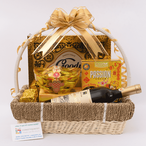 Giỏ quà tết đẹp mắt, giá rẻ